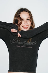 SELENA GOMEZ RIBBED T-SHIRT