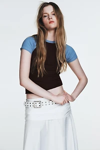 VOLUMINOUS MIDI SKIRT