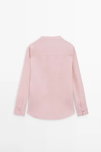 Chemise légère 100 % lin col en V