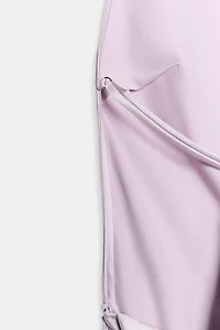 SATIN HALTER DRESS