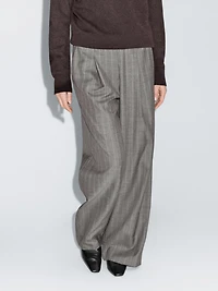 100% wool pinstripe trousers