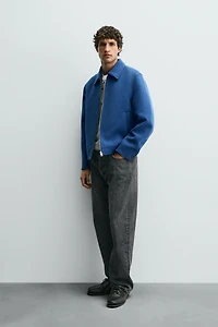 ZIP-UP WOOL EFFECT JACKET