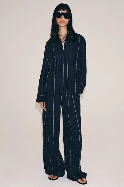 ZW COLLECTION STRIPED PALAZZO TROUSERS