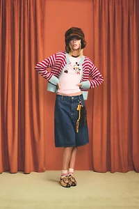DENIM JORTS BERMUDA SHORTS HARRY LAMBERT FOR ZARA X DISNEY