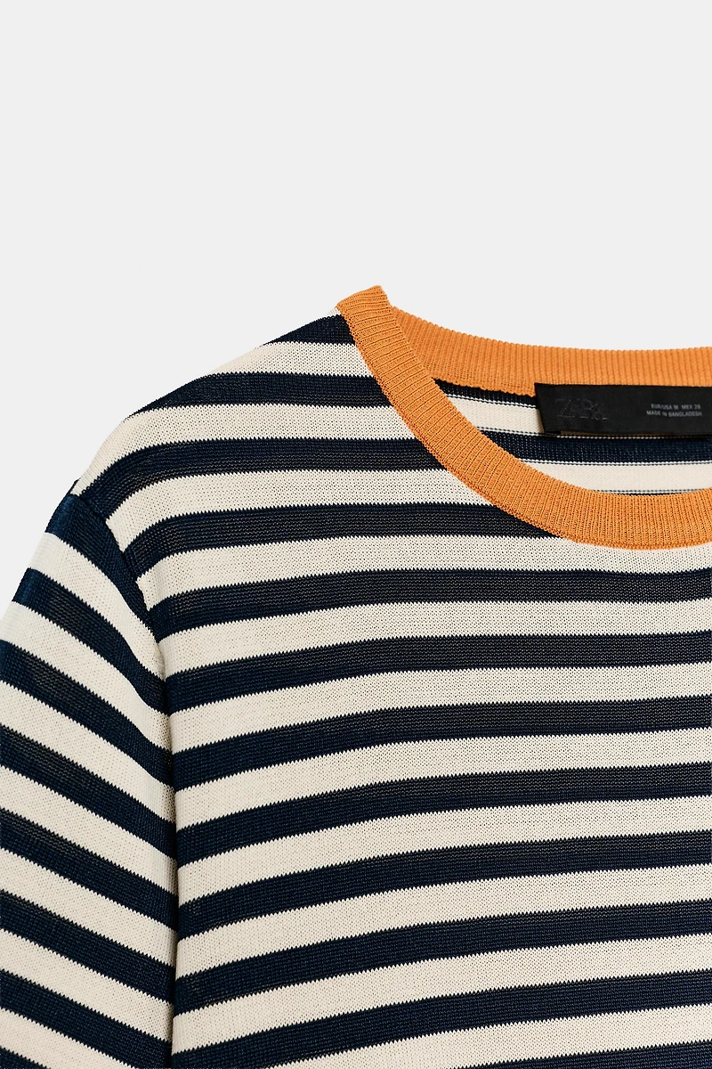 STRIPED KNIT TOP