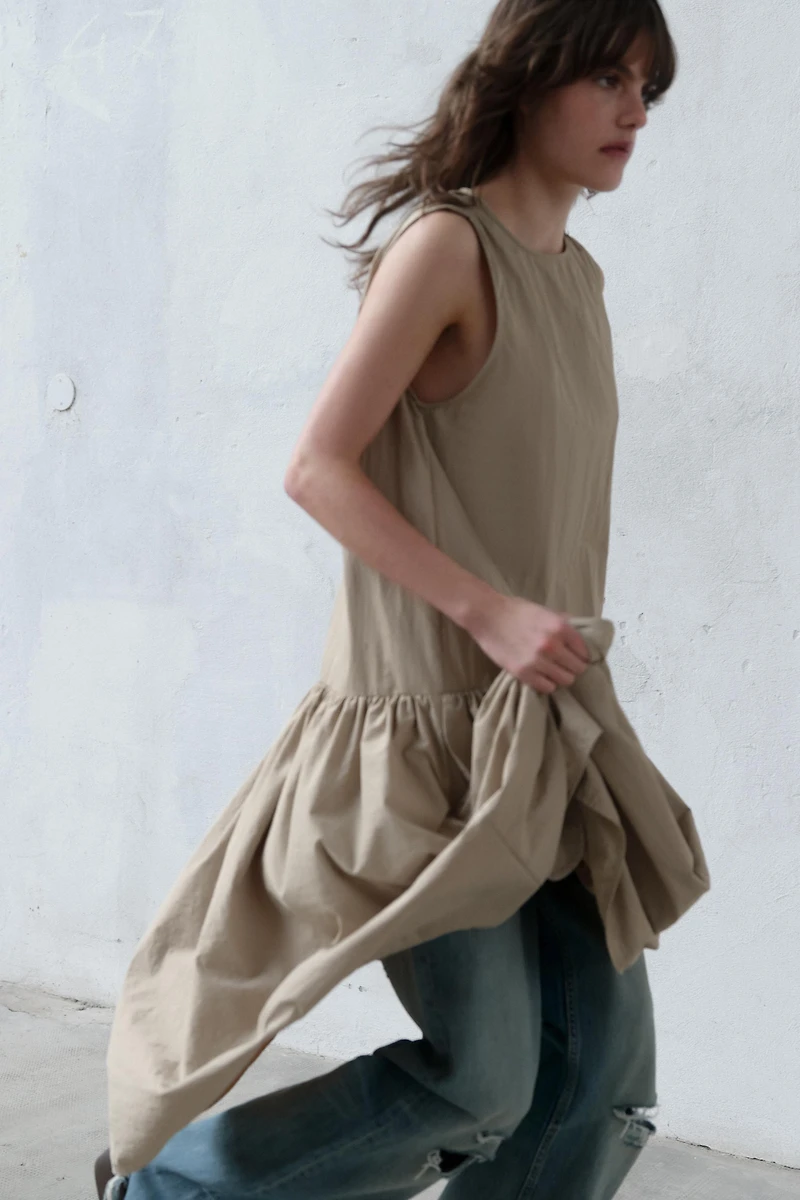 NYLON VOLUMINOUS DRESS