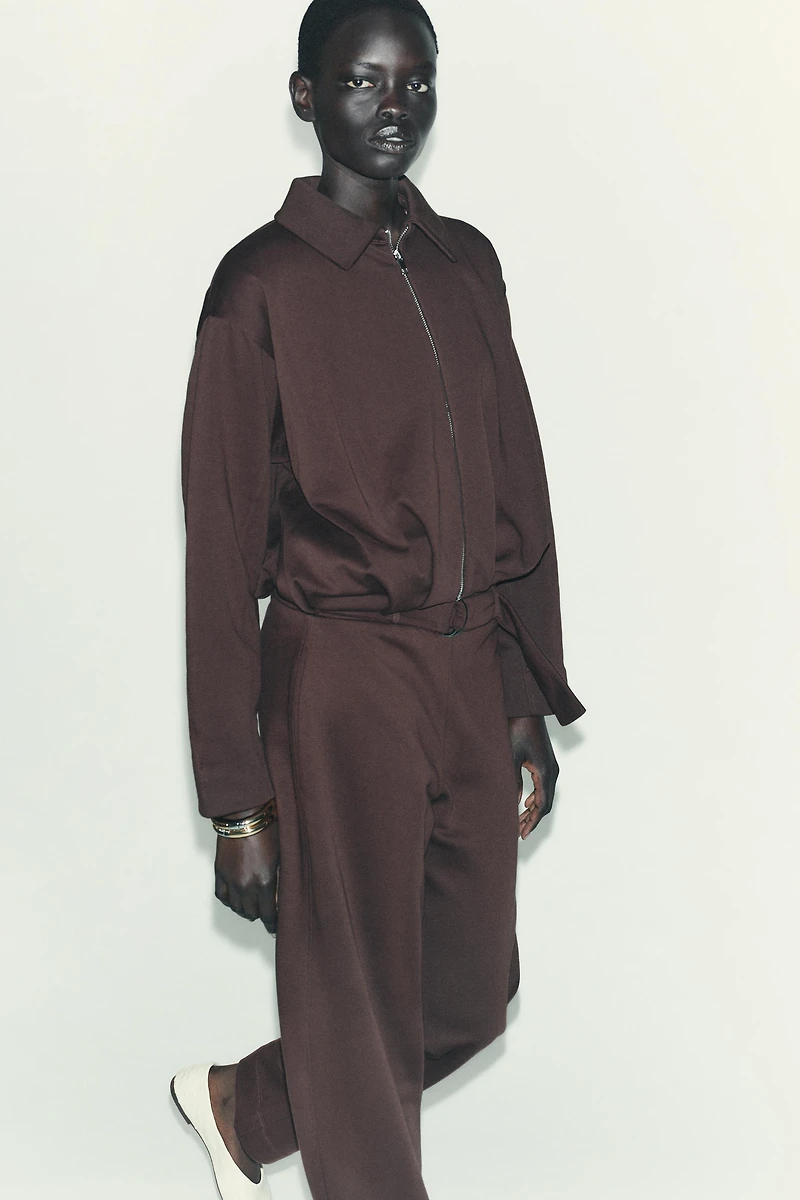 PLUSH BELTED PANTS