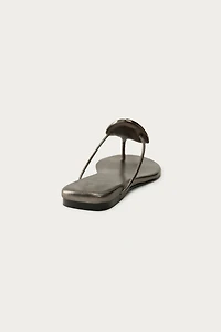MARISA BERENSON X ZARA FLAT LEATHER SANDALS