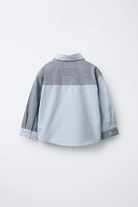 CHEMISE PATCHWORK OXFORD POCHE