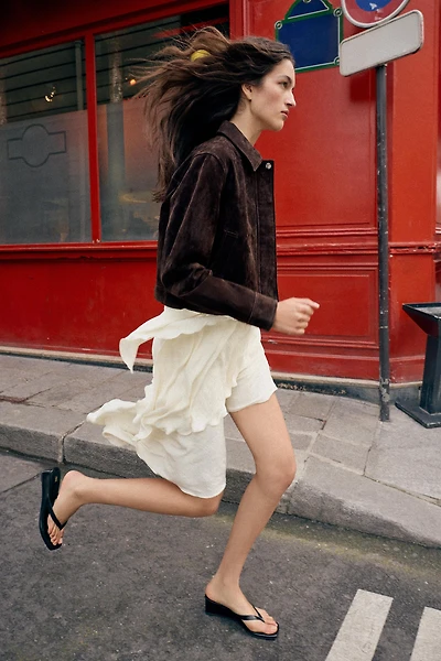 BLOUSON 100% CUIR DAIM
