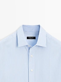 100% cotton regular fit striped shirt