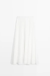 Flowing midi skirt with panel detail