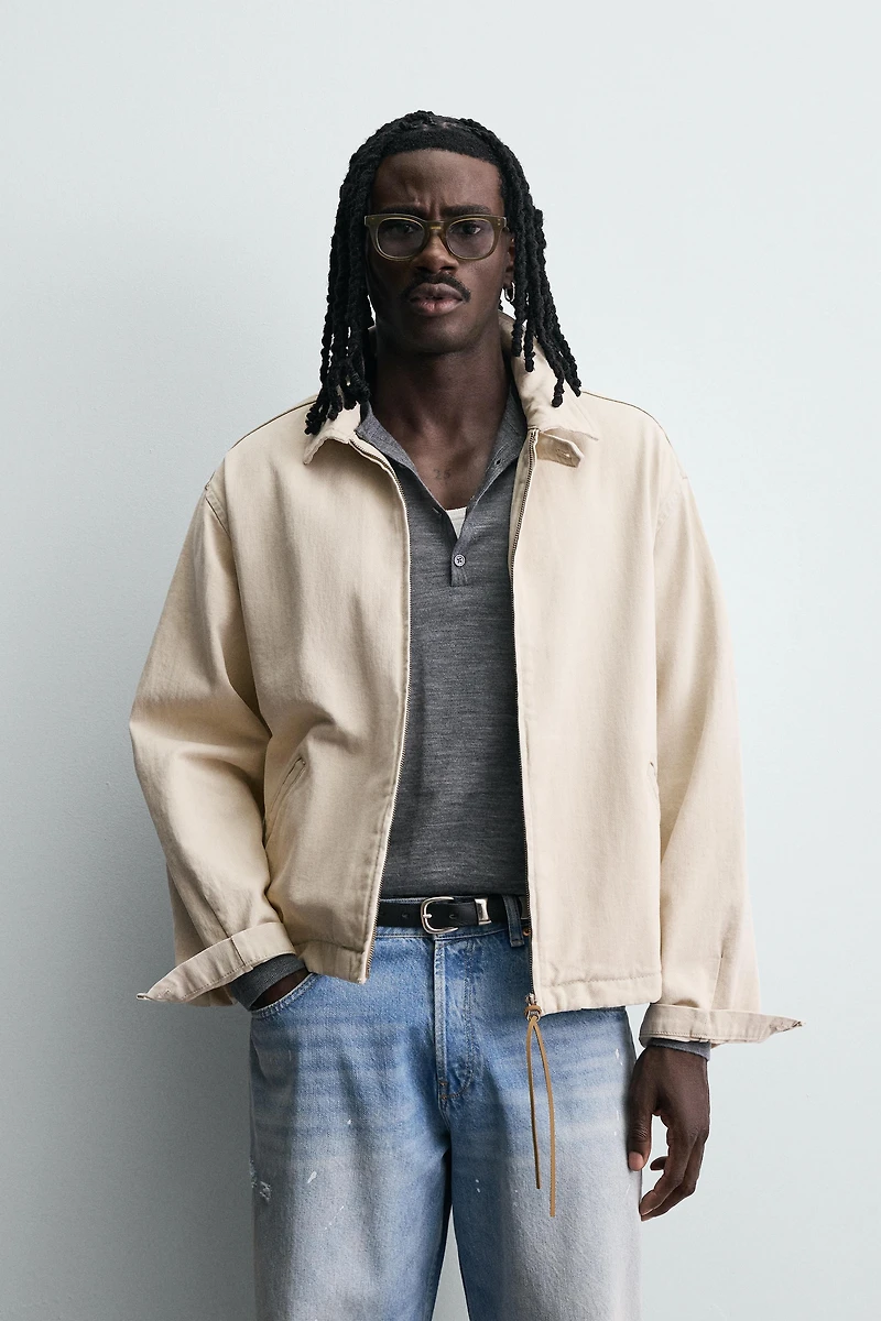 DENIM ZIP-UP JACKET
