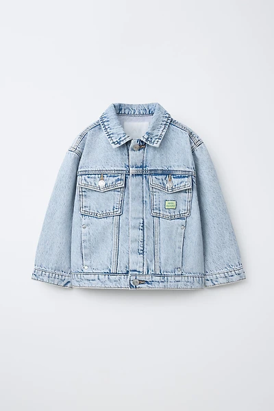 DENIM JACKET WITH LABEL