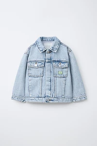 DENIM JACKET WITH LABEL