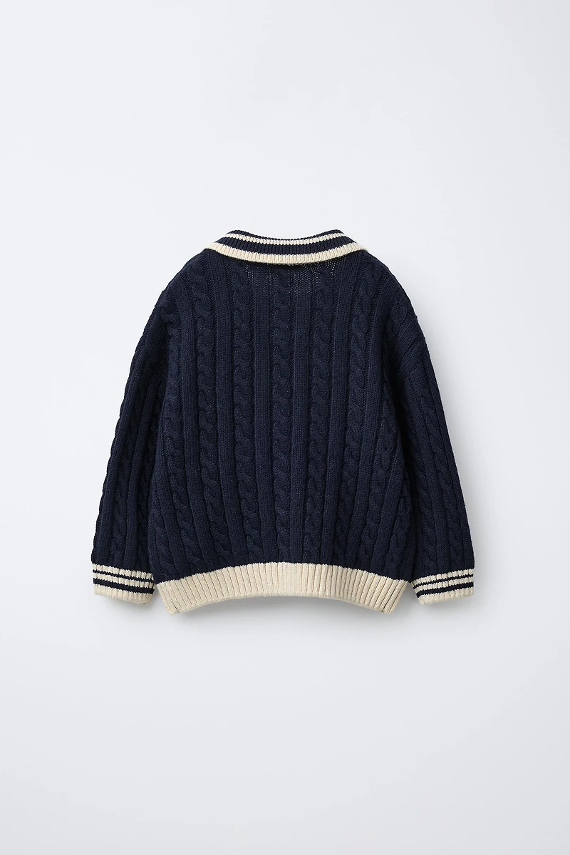 EMBROIDERED CAPYBARA KNIT POLO SHIRT