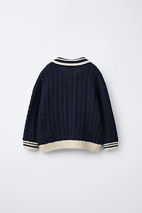 EMBROIDERED CAPYBARA KNIT POLO SHIRT