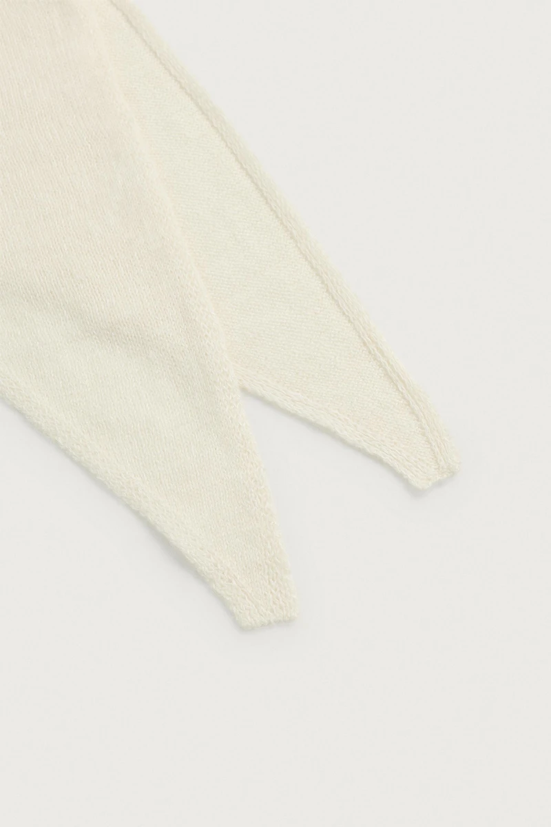 LINEN AND CASHMERE KNIT BANDANA