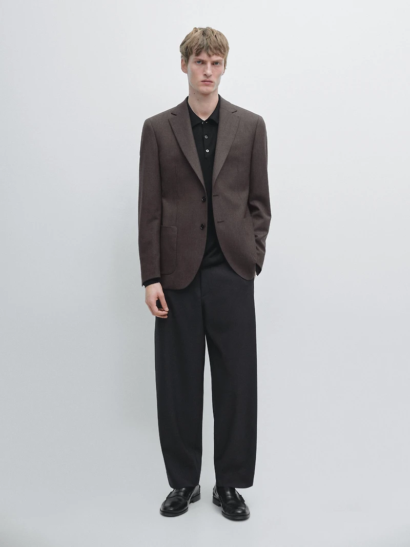 100% wool tailored blazer