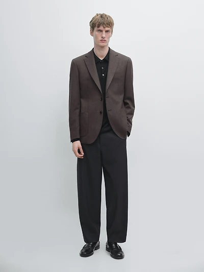 100% wool tailored blazer