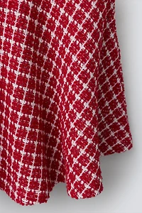 TEXTURED BUTTON SKIRT