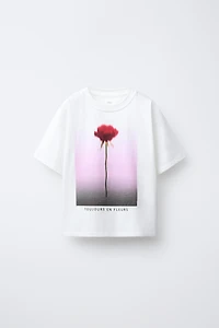 FLORAL PHOTOGRAPH T-SHIRT