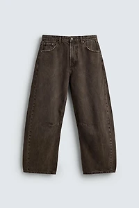 WASHED BARREL FIT PANTS