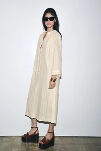 ROBE TUNIQUE RAYURES AVEC LIN ZW COLLECTION