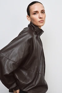 FAUX LEATHER BOMBER JACKET ZW COLLECTION