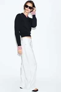 COMBINATION STRIPED KNIT JUMPER