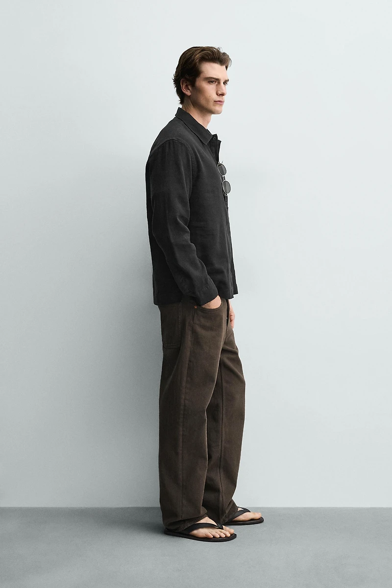 COTTON-LINEN POLO SHIRT