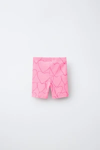 LEMON PRINT RIBBED CYCLING SHORTS