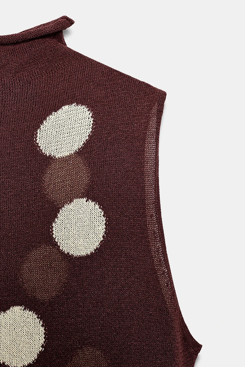 POLKA DOT KNIT DRESS