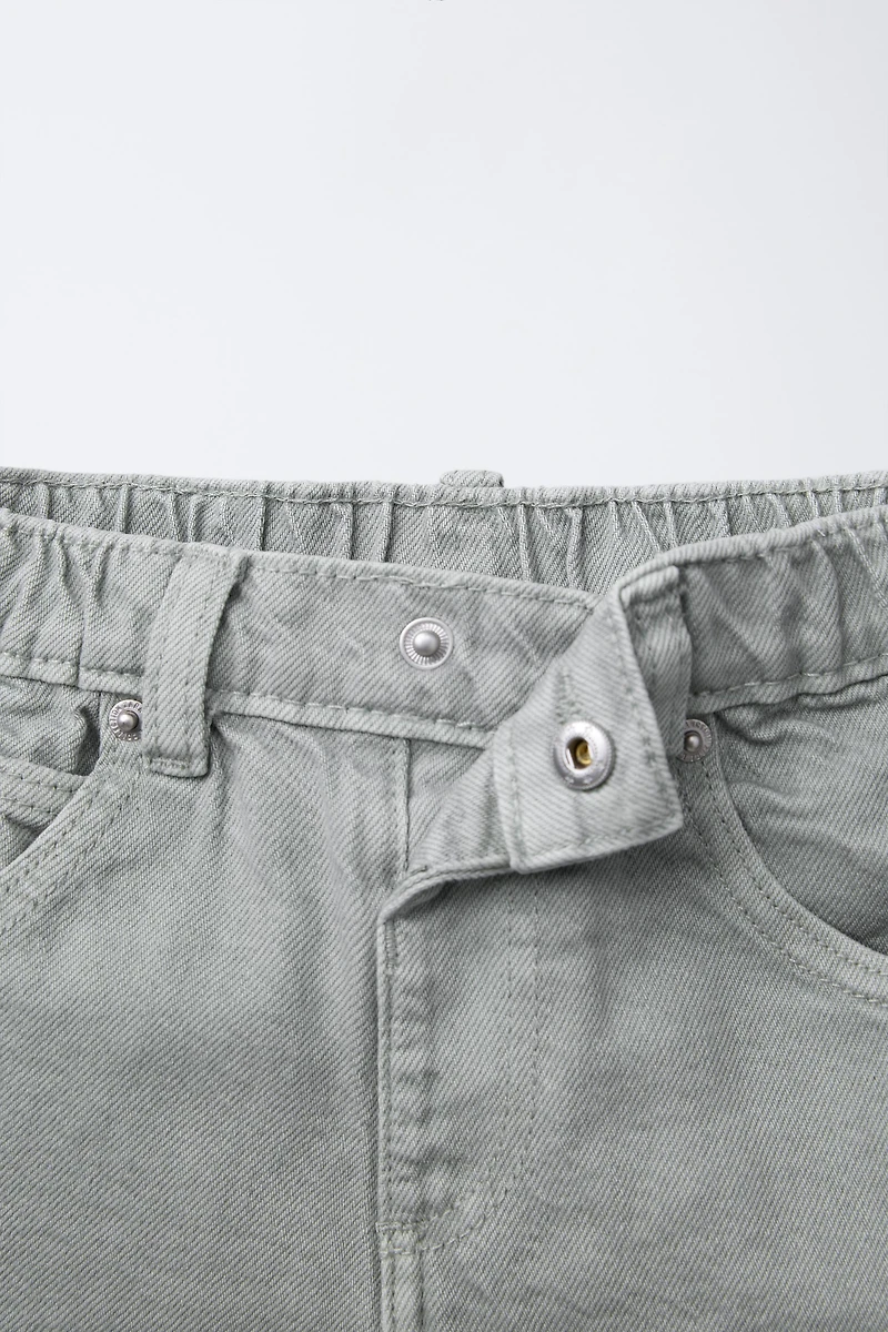 PLEATED BAGGY TWILL PANTS
