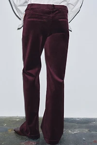 VELVET FLARE PANTS ZW COLLECTION