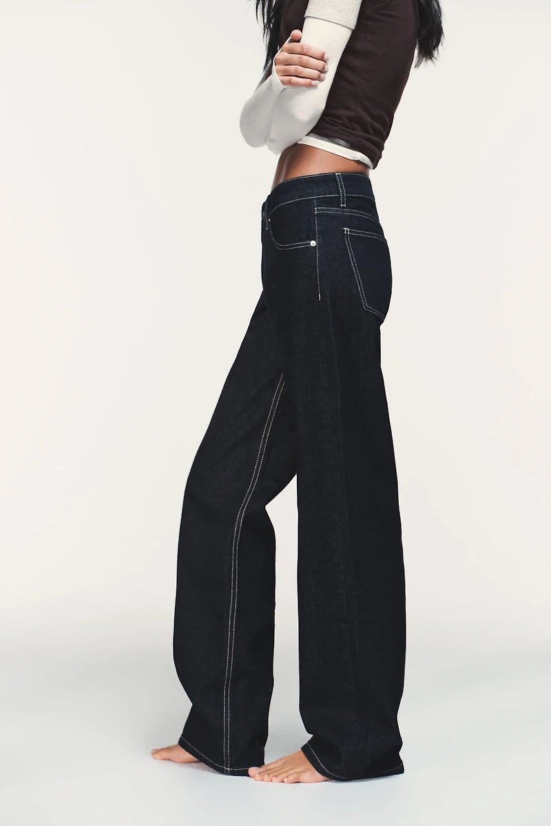 TRF LOW RISE WIDE LEG JEANS