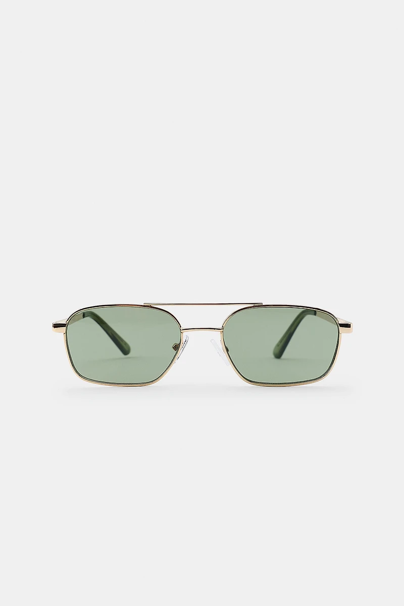RECTANGULAR METAL SUNGLASSES