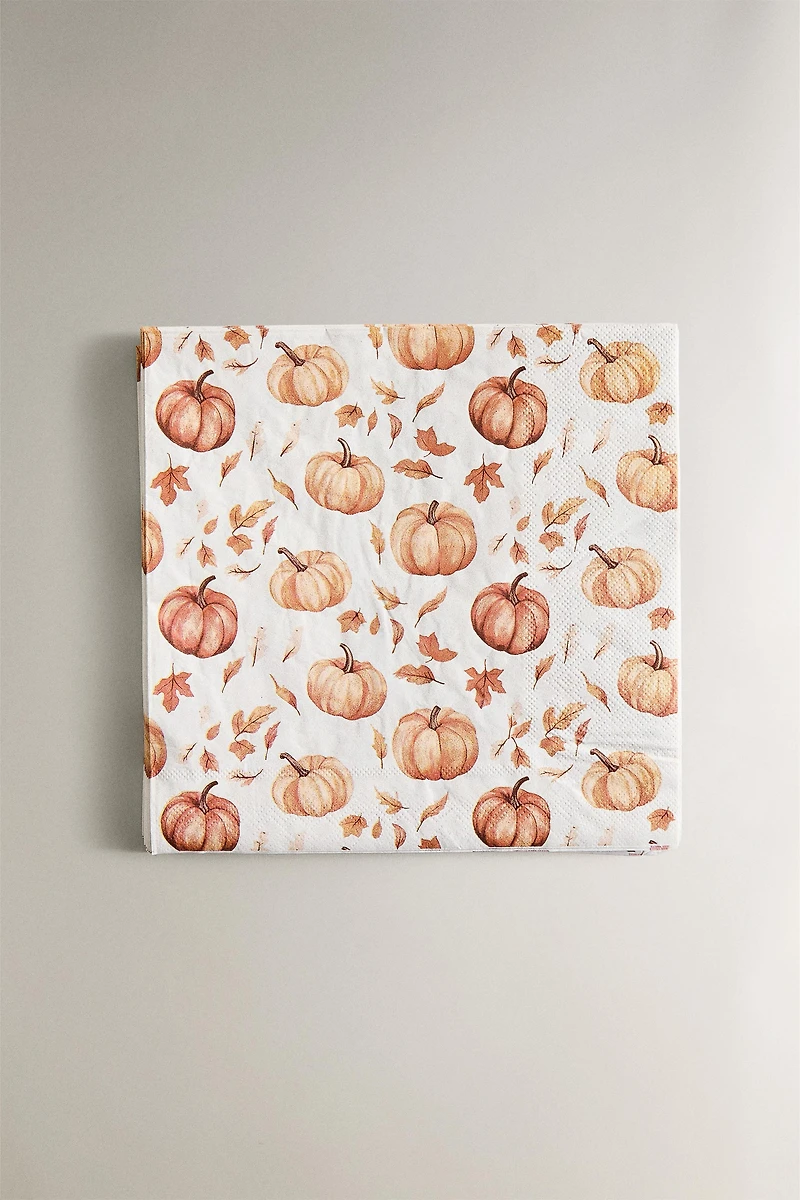 SET OF 20 PUMPKIN PAPER NAPKINS (SET OF 20)