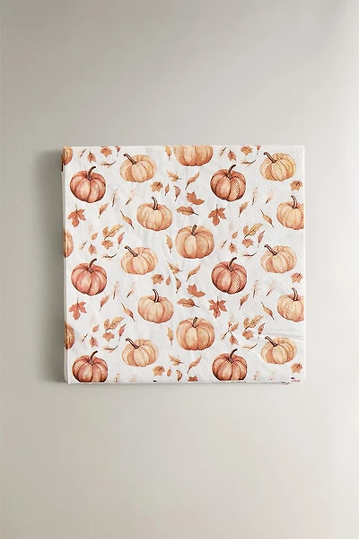 SET OF 20 PUMPKIN PAPER NAPKINS (SET OF 20)