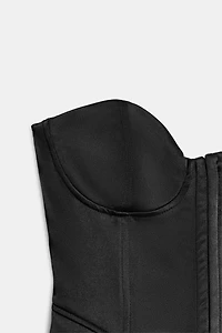 SATIN EFFECT SWEETHEART CORSET TOP