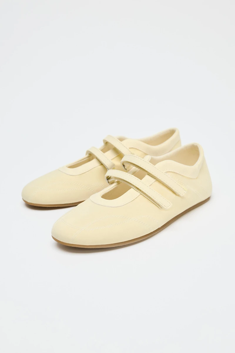 BALLERINES SURPIQÛRES EFFET SATIN