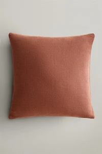 JUTE AND COTTON THROW PILLOW COVER