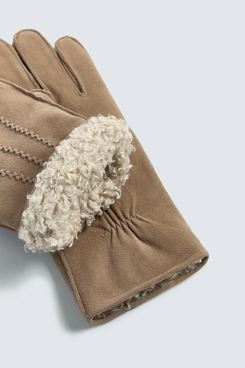 GANTS EN CUIR BIMATIÈRE