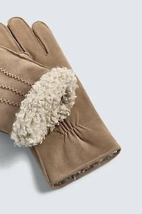 GANTS EN CUIR BIMATIÈRE