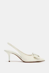 PATENT FINISH BOW HEELS