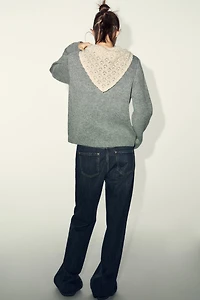 COMBINATION SCARF KNIT JUMPER