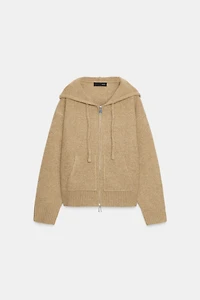 SWEAT EN MAILLE À CAPUCHE