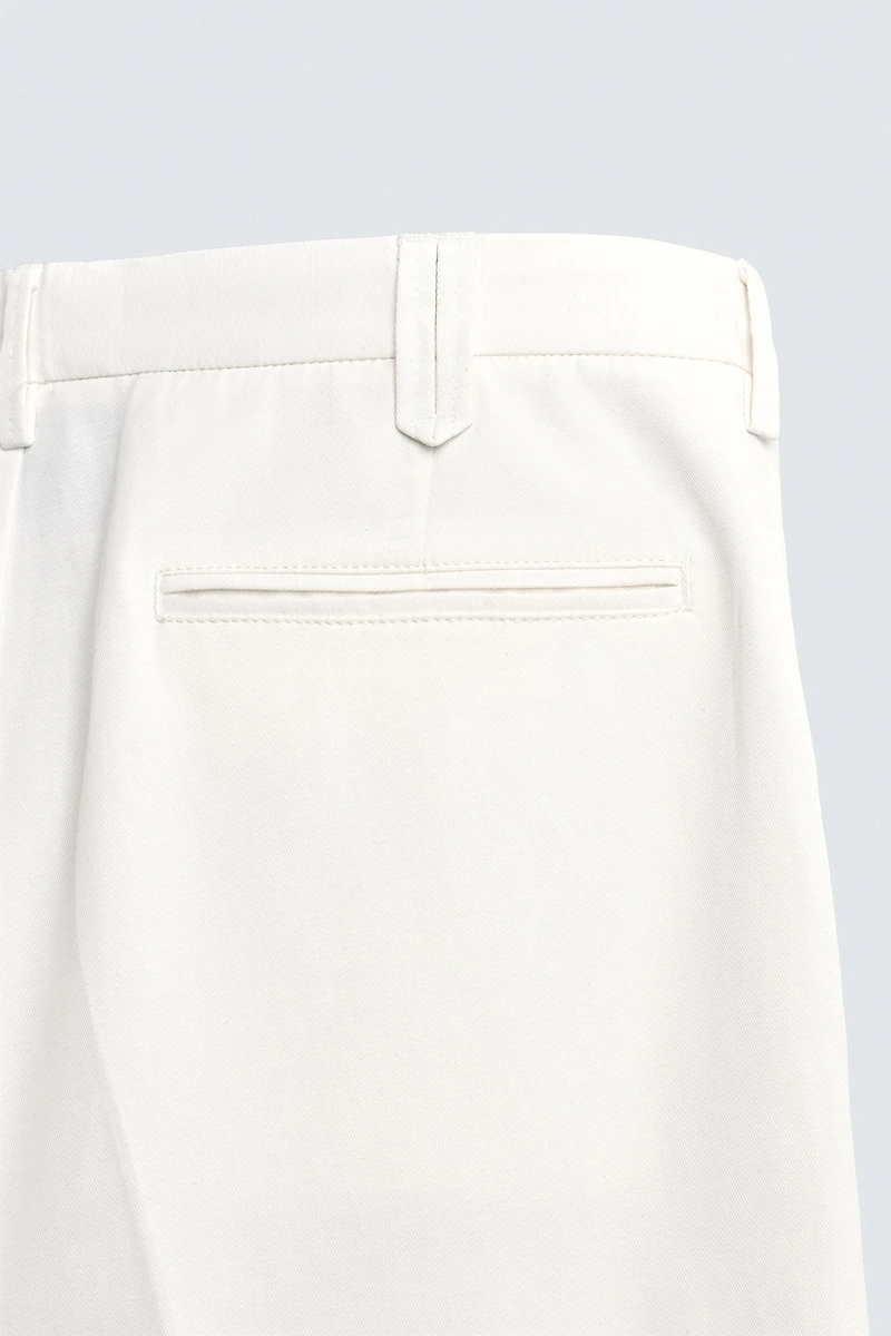 REGULAR FIT VISCOSE - COTTON PANTS