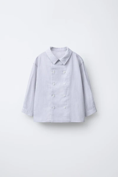 DOUBLE BUTTON STRIPED SHIRT