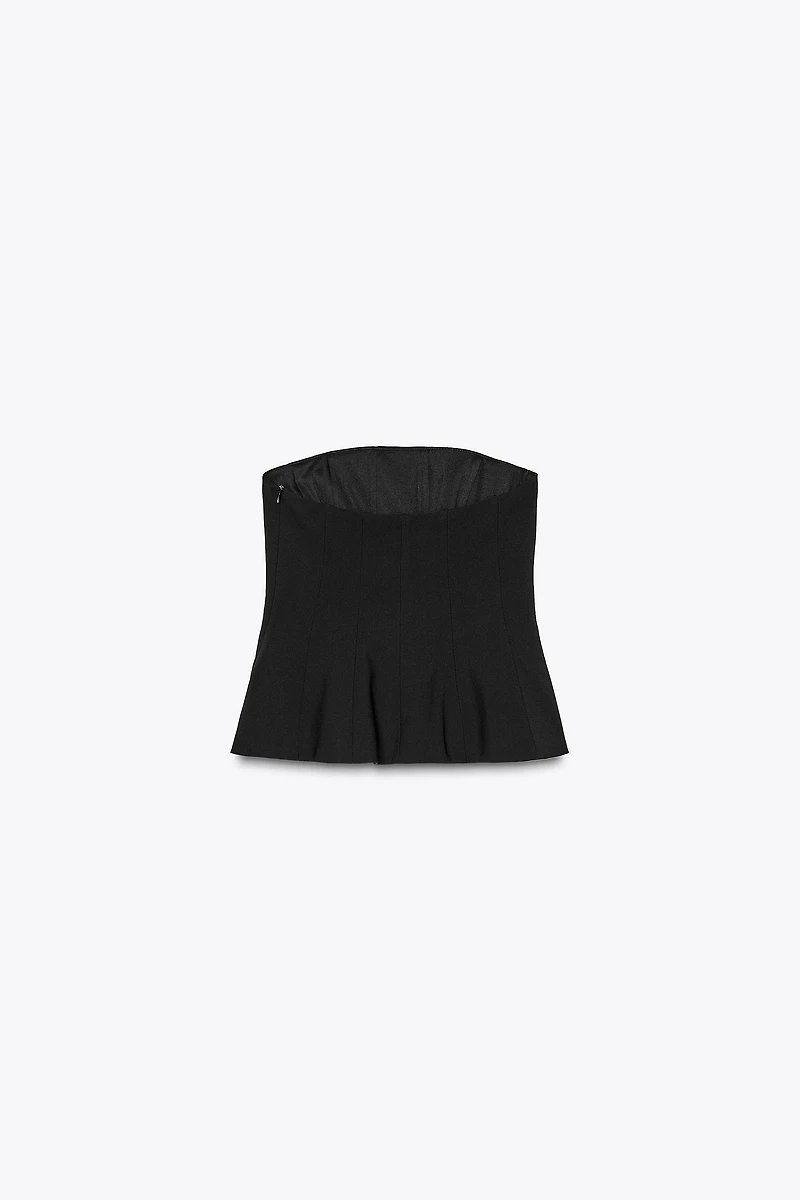 PEPLUM BANDEAU TOP